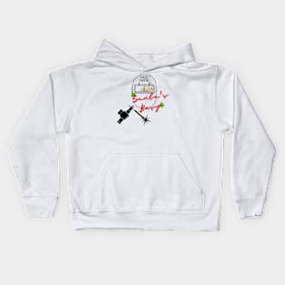 Santa's Busy Welding Kids Hoodie